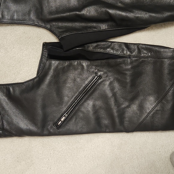 Women's Leather Chaps, Harley-Davidson, Medium, Black - Picture 2 of 6